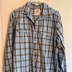 Hollister plaid button down, double pockets, Men's Medium